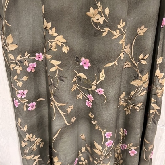 Karen STEVENS Short Sleeve Maxi Dress Cloth buttons Peter Pan Collar size 4 - Picture 3 of 14